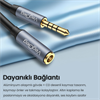 VegGieg 3.5mm TRRS AUX Kulaklık Mikrofon Ses Uzatma Kablosu 1Metre