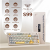 Aula S99 Retro RGB Sarı Kablosuz Gaming Klavye