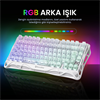 GravaStar Mercury K1 Lite RGB Linear Key Switch Türkçe Q Crystal Aurora Kablosuz Gaming Klavye