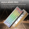 Aula AG60 Pro Aether Switch Hot Swap RGB Şeffaf Beyaz Kablosuz Gaming Klavye