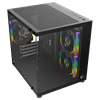 Rampage LUMID 750W 80+ Bronze Tempered Glass 3*12cm ARGB Siyah mATX Gaming Kasa