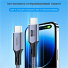 VegGieg USB 4.0 E-Mark 240W 40Gbps Thınderbolt 4 8K 60Hz Type-C Görüntü Data ve Şarj Kablosu 50cm