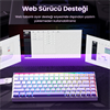 Aula Hero 84 He Black King Switch Hot Swap RGB Beyaz Kablosuz Gaming Klavye