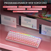 Aula Hero 68 HE Black King Switch Hot Swap TKL RGB Neon Pembe Kablolu Gaming Klavye