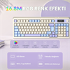 Aula S99 PRO Retro RGB Mavi Kablosuz Gaming Klavye