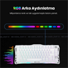 GravaStar Mercury K1 RGB Linear Key Switch Opaline White Kablosuz Gaming Klavye