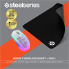 SteelSeries Aerox 3 Wireless Ghost Edition Gaming Mouse + QcK Large Mouse Pad