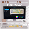 Aula S99 Retro RGB Sarı Kablosuz Gaming Klavye