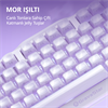 GravaStar Mercury K1 RGB Linear Key Switch İngilizce Q Ice Lavender Purple Kablosuz Gaming Klavye