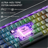 Aula Hero 68 HE Jade King Switch Hot Swap TKL RGB Neon Şeffaf Siyah Kablolu Gaming Klavye