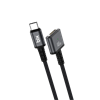 Bix BXM3C 140W Type-C to Magsafe Mac Uyumlu Manyetik Örgülü Şarj Kablosu 2 Metre