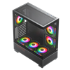 PowerBoost PB-PBE6075B 750W 80+ Bronze 6*12cm ARGB Fanlı USB 3.0 ATX Mid Tower Siyah Gaming Kasa