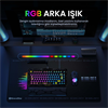 GravaStar Mercury K1 Lite RGB Linear Key Switch Türkçe Q Transparent Siyah Kablosuz Gaming Klavye