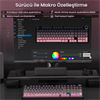 Aula F99 Pro Reaper Switch Hot Swap RGB Grandya Pembe Kablosuz Gaming Klavye