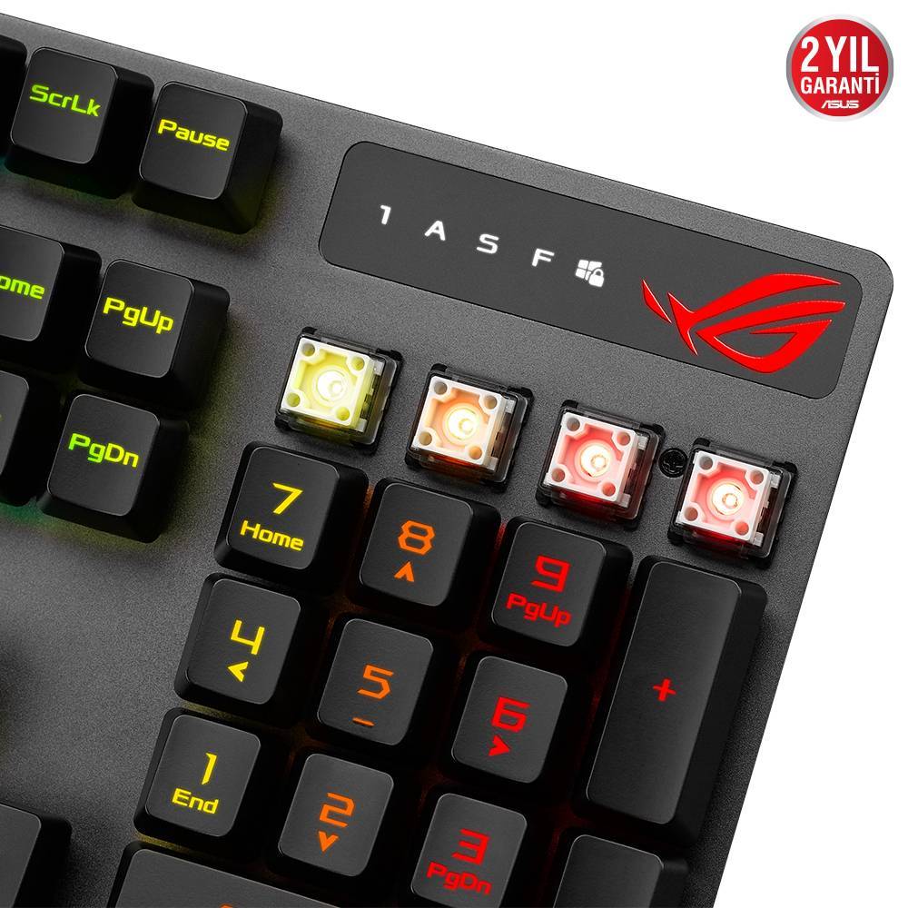 ASUS ROG STRIX Scope RX Red Switch Türkçe Optik Mekanik Gaming Klavye