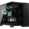 CORSAIR iCUE LINK 2500X RGB USB 3.2 Type-C Çift Odalı Siyah mATX Kasa