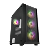VENTO CMT218 Tempered Glass USB 3.0 Tempered Glass Mesh Rainbow ATX Mid Tower Kasa + FSP 650W 80Plus PSU