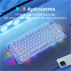 GravaStar Mercury K1 RGB Linear Key Switch İngilizce Q Ice Blue Kablosuz Gaming Klavye