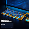 GravaStar Mercury K1 Pro RGB Linear Key Switch İngilizce Q Battle-Worn Yellow Kablosuz Gaming Klavye