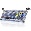 GravaStar Mercury K1 Pro RGB Linear Key Switch İngilizce Q Interstellar Silver Kablosuz Gaming Klavye