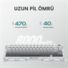 GravaStar Mercury K1 RGB Linear Key Switch İngilizce Q Gradient White Kablosuz Gaming Klavye