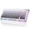 GravaStar Mercury K1 RGB Linear Key Switch İngilizce Q Gradient White Kablosuz Gaming Klavye