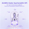 GravaStar Mercury M1 Pro RGB 26000 DPI 1000Hz Lavender Purple Kablosuz Gaming Mouse