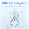 GravaStar Mercury M1 Pro RGB 26000 DPI 1000Hz Ice Blue Kablosuz Gaming Mouse