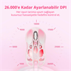 GravaStar Mercury M1 Pro RGB 26000 DPI 1000Hz Sakura Pink Kablosuz Gaming Mouse