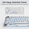 GravaStar Mercury V60 Pro RGB Manyetik Switch İngilizce Q Chrome Silver Kablolu Gaming Klavye