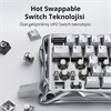 GravaStar Mercury V60 Pro RGB Manyetik Switch İngilizce Q Chrome Silver Kablolu Gaming Klavye