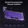 GravaStar Mercury V60 Pro RGB Manyetik Switch İngilizce Q GunMetal Kablolu Gaming Klavye