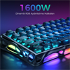 GravaStar Mercury V75 RGB Manyetik Switch İngilizce Q Stealth Black Kablolu Gaming Klavye