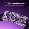 GravaStar Mercury V75 RGB Manyetik Switch İngilizce Q Mecha Gray Kablolu Gaming Klavye