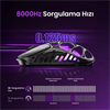 GravaStar Mercury XPro RGB 32000 DPI 8000Hz Dongle Interstellar Silver Kablosuz Gaming Mouse