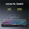 GravaStar Mercury K1 Lite RGB Linear Key Switch İngilizce Q Siyah Şeffaf Kablosuz Gaming Klavye
