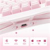 GravaStar Mercury K1 RGB Linear Key Switch İngilizce Q Sakura Pink Kablosuz Gaming Klavye