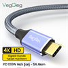 VegGieg USB 3.1 Type-C PD 100W 5A 10Gbps 4K 60Hz Destekli Kablo 2 Metre