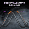 VegGieg 8K 60Hz 4K 120Hz 48 Gbps HDR ARC HDCP Örgülü HDMI 2.1 Kablo 5 Metre