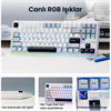 Aula F87 Pro V2 RGB Mekanik TKL Star Vector Switch Lacivert Kablosuz Gaming Klavye