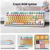 Aula F87 Pro V2 RGB Mekanik TKL Meteor İce Cream Switch Turuncu Kablosuz Gaming Klavye