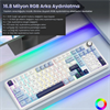 Aula F99 Pro 3 Modlu RGB Hot Swap Mekanik Star Vector Switch Lacivert Kablosuz Gaming Klavye