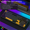 Aula F99 Pro 3 Modlu RGB Hot Swap Mekanik Star Vector Switch Siyah Kablosuz Gaming Klavye