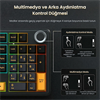 Aula F99 Pro 3 Modlu RGB Hot Swap Mekanik Star Vector Switch Siyah Kablosuz Gaming Klavye