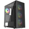 PowerBoost PB-PS6832B 650W 80+ Bronze Tempered Glass USB 3.0 Çıkarılabilir Metal Mesh Rainbow ATX Siyah Kasa