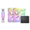 NZXT F120 RGB Duo 3x120mm Kontrolcülü Beyaz Kasa Fanı