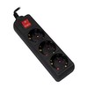 S-link SPG3-X-3 1.5m 3Lü Siyah Priz