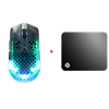 Steelseries Aerox 3 Wireless Gen 2 Mouse + SteelSeries QcK Medium Mouse Pad Bundle Paket