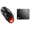 SteelSeries Aerox 5 Mouse + SteelSeries QcK Medium Mouse Pad Bundle Paket