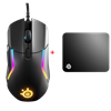 SteelSeries Rival 5 Mouse + SteelSeries QcK Medium Mouse Pad Bundle Paket